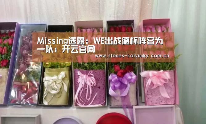 Missing透露:WE出战德杯阵容为一队:开云官网(图3) 开云体育入口
